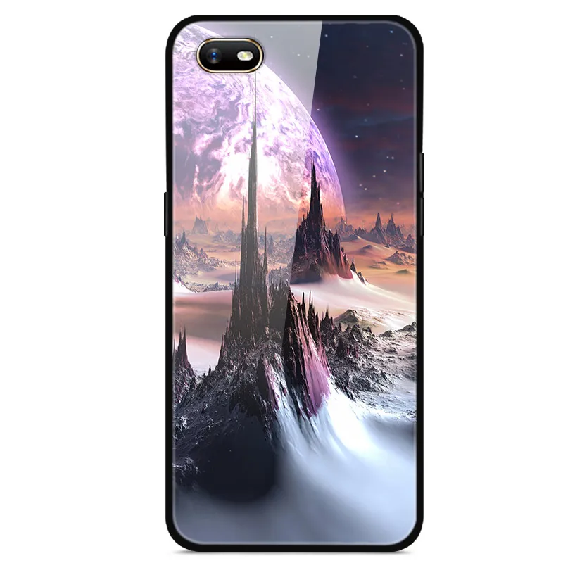 Для OPPO A1K чехол из закаленного стекла жесткий чехол для телефона для OPPO A1K чехол s Мягкий бампер для OPPOA1K A 1K CPH1923 чехол Роскошный - Цвет: 6 For OPPOa1K