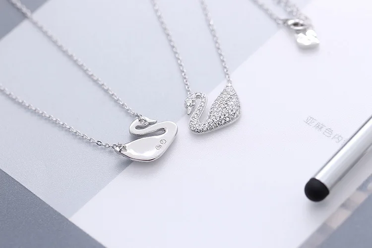 Silverwill бренд 925 серебряные ювелирные изделия ожерелье прозрачный с