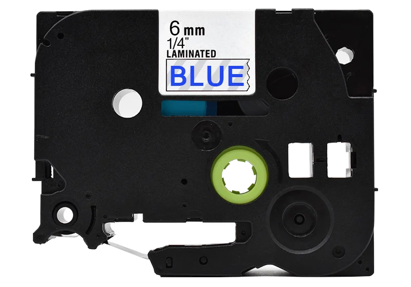blue on clear Смешанные 30 цветов 6 мм ленты этикеток совместимые Brother p-touch принтеры tze-211 tz211 tz-211 tz tze211 ленты этикеток для ptouch 6 мм - Цвет: blue on clear
