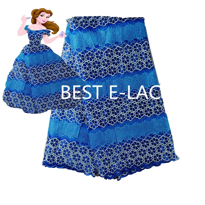 Африканский Кружевной Ткани 2017 Вышитые Нигерийские Шнурки Ткань Свадебный