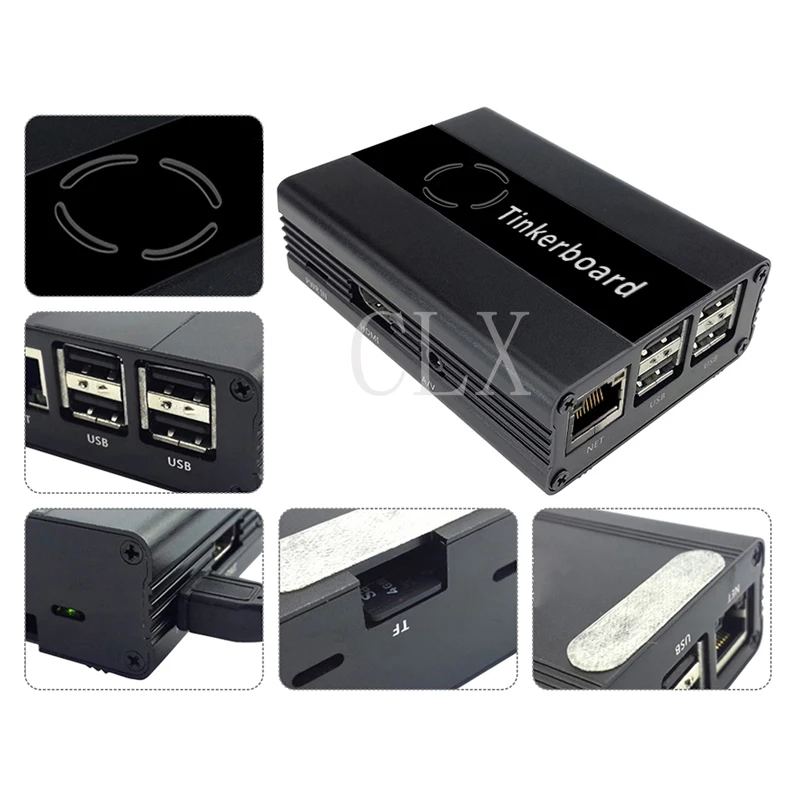 Чехол для платы Tinker алюминиевый с вентилятором синий ASUS SBC | Компьютеры и офис