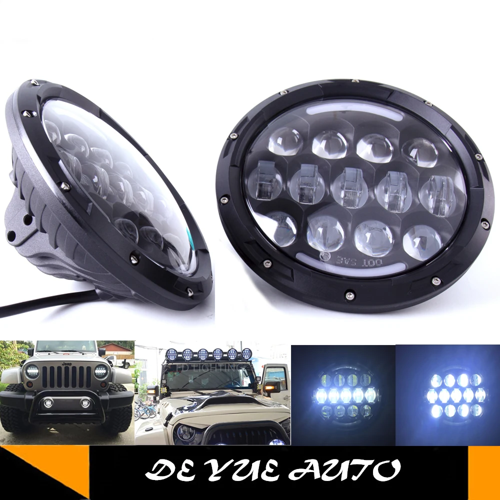 Для Jeep Willys Mopar Rubicon 105 Вт 7 дюймов LED headight водонепроницаемый и hi функция ближнего