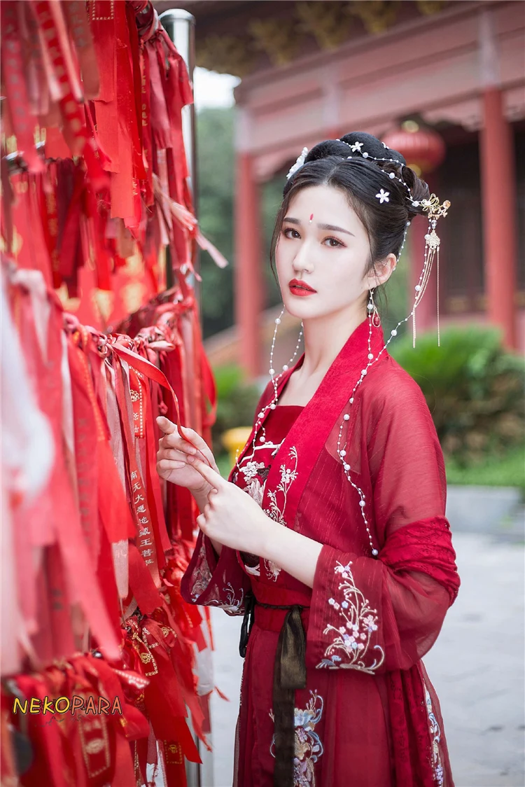 Иллюзорная мечта и море-Красивая Женская Hanfu Hanayome в китайском традиционном стиле винтажное пышное платье комплект из 4 предметов
