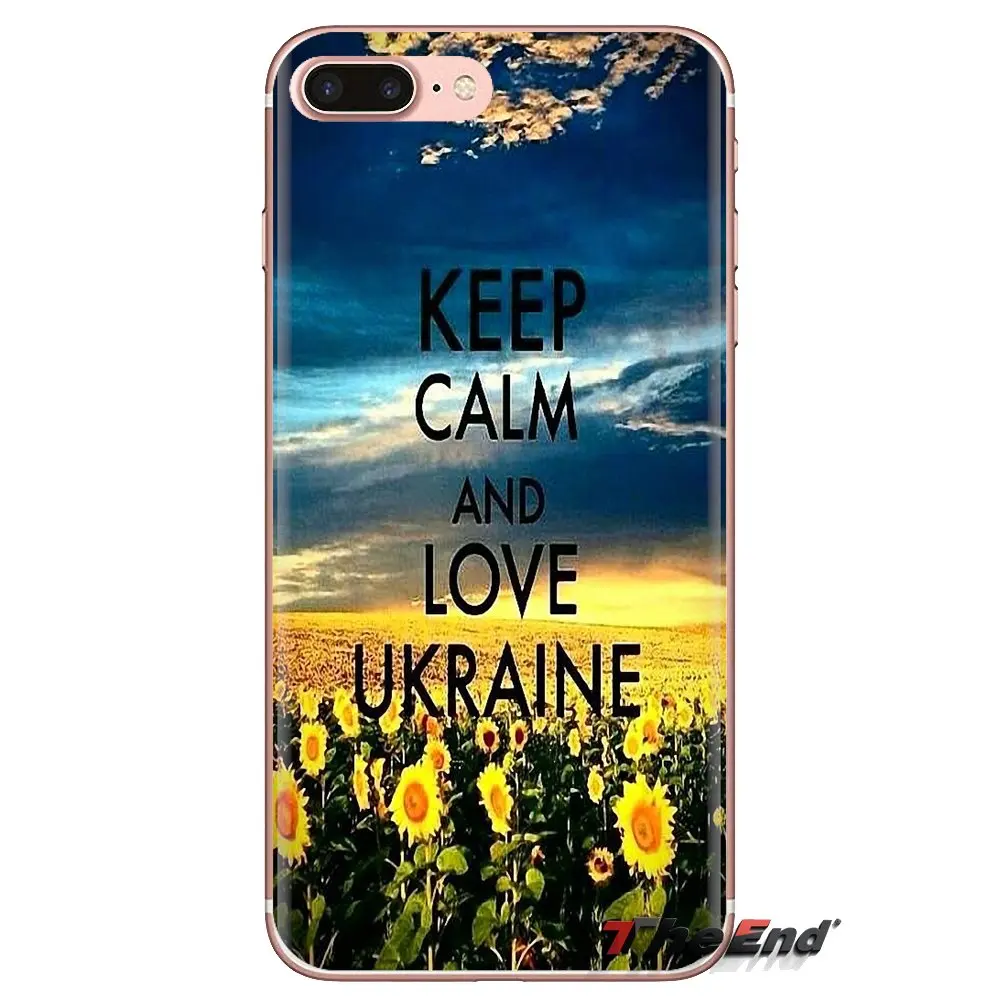 Keep calm and love Ukraine печать для iPod Touch Apple iPhone 4 4S 5 5S SE 5C 6 6S 7 8 X XR XS Plus MAX прозрачный чехол из