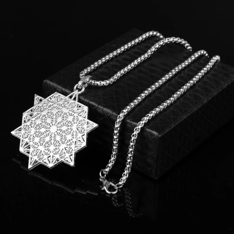 MQCHUN модное ожерелье золотого цвета семена жизни эффектное племенная подвеска