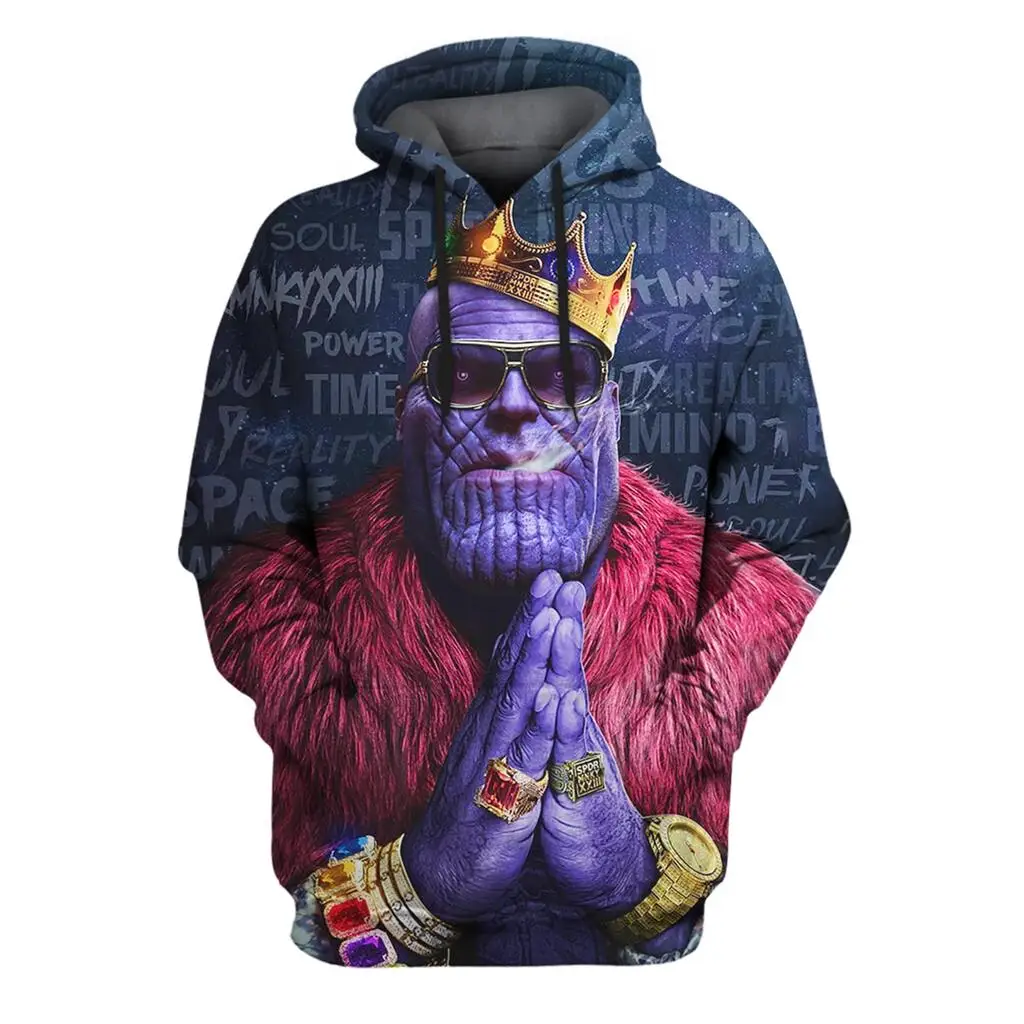 Мужская толстовка с капюшоном YOUTHUP модный объемный пуловер принтом Осень зима