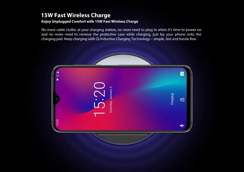 UMIDIGI One Max Global Vertion 4 Гб 128 ГБ 6," полноэкранный смартфон с функцией распознавания лица 4150 мАч NFC и беспроводной зарядкой