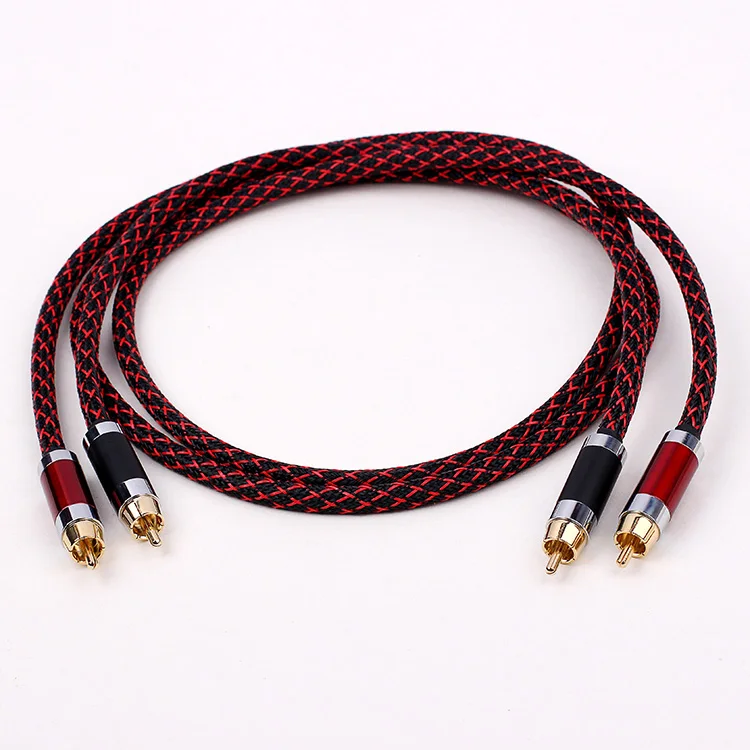 A082 HiFi 1 пара Штекерный RCA к 4N OFC Canare аудио кабель для ПК MP3 CD DVD усилитель