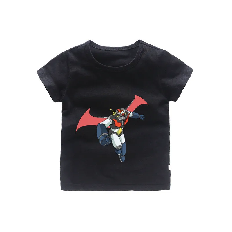 От 2 до 12 лет дети Mazinger Z футболка для маленьких девочек Летнее платье с героями мультфильмов, топы для детей, большая Повседневная одежда b250