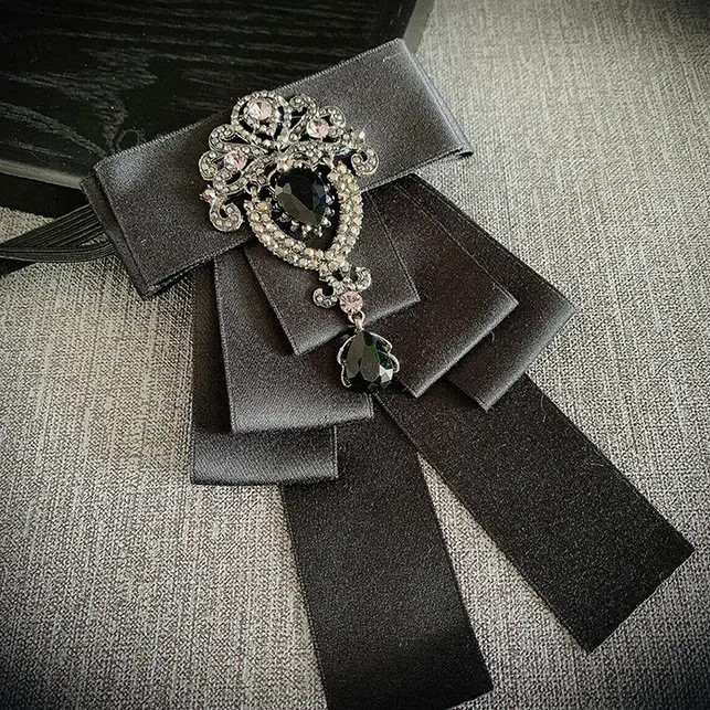 Handmade Bow Tie Мужская Женская рубашка с воротником и галстуком-бабочкой, сплав, горный хрусталь, кристалл, галстук для свадебной вечеринки, галстук, бизнес эластичная лента, галстук-бабочка - Цвет: Handmade Bow Tie