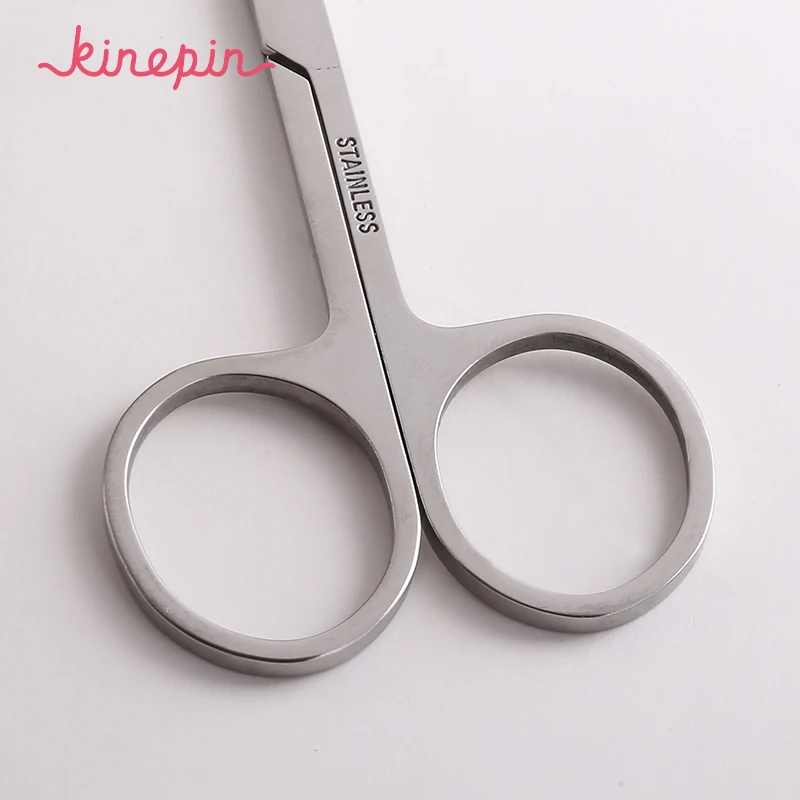 KINEPIN нержавеющая сталь ножницы для макияжа Изогнутый наконечник Малый бровей