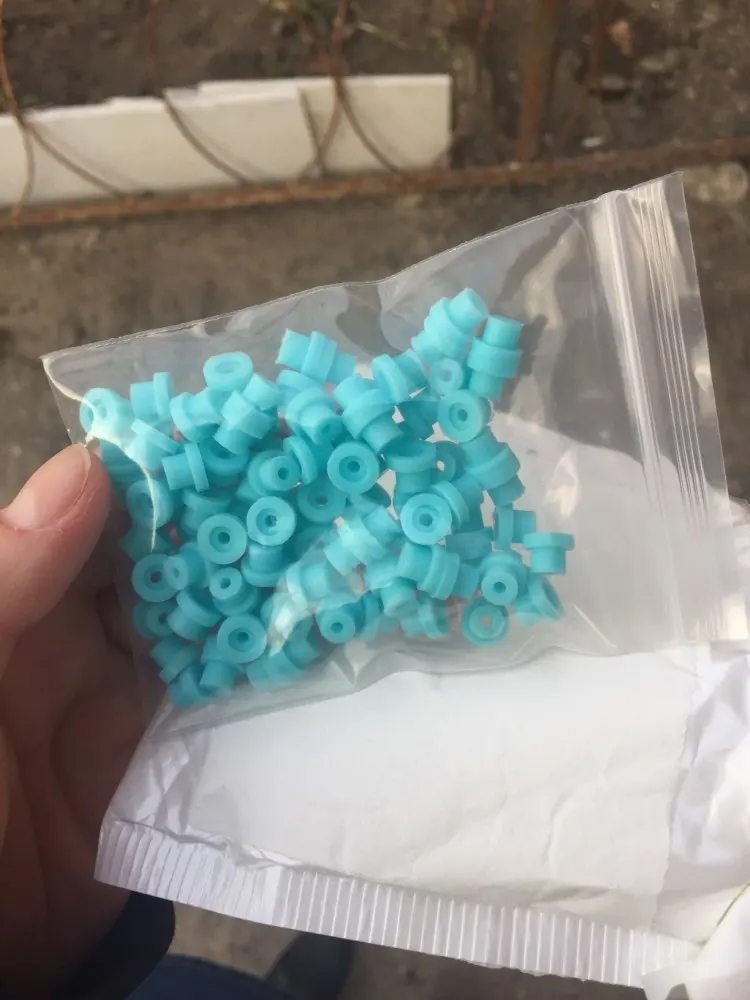 100 шт./пакет высококачественные Зеленые Силиконовые Мягкие резиновые прокладки