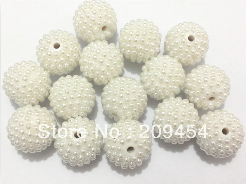 12 мм/20 мм/22 мм белый акриловый жемчуг стразы бусины для крупных модных детских