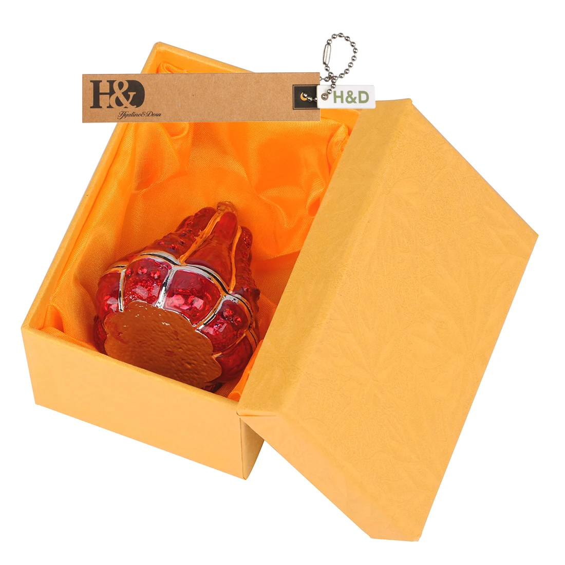 H & D красные коробки для кольца в виде тыквы подарочные свадебные украшения