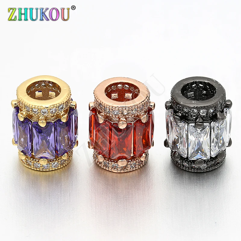9*12mm Brass Cubic Zirconia Charms Beads DIY Women Necklace Pendant Jewelry Accessory Findings Hole:4.8mm Model: VZ95 | Украшения и