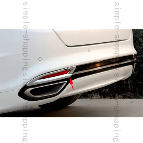 4 шт. Хромированная передняя + лампа заднего противотуманного фонаря Накладка для