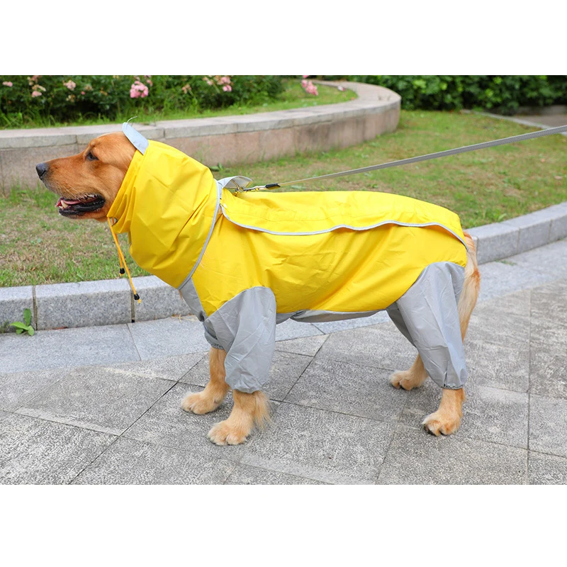 Большая домашняя собака плащ Четыре Ноги Водонепроницаемый одежда комбинезон с
