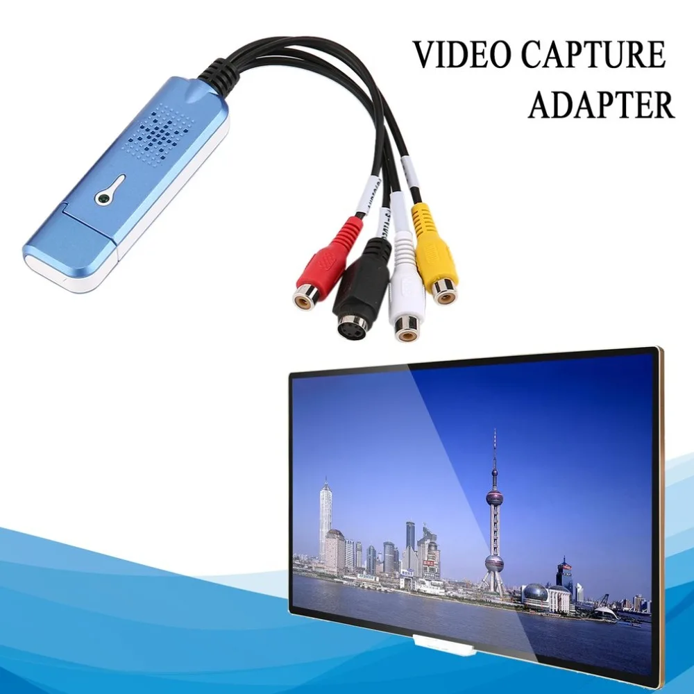 Новый Портативный USB 2 0 Видео Аудио адаптер карты захвата VHS DC60 DVD конвертер