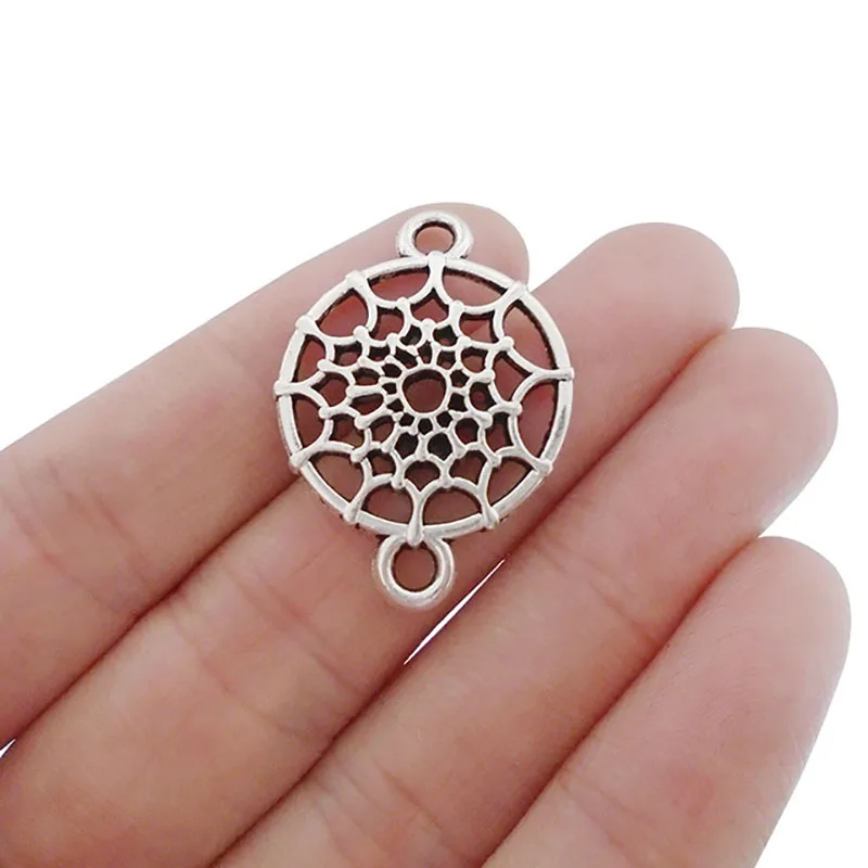 Dream Catcher 20 x античный серебряный тон кельтские узлы спиральные вихревые шармы-соединители бусины для браслетов DIY ювелирных изделий - Цвет: Dream Catcher