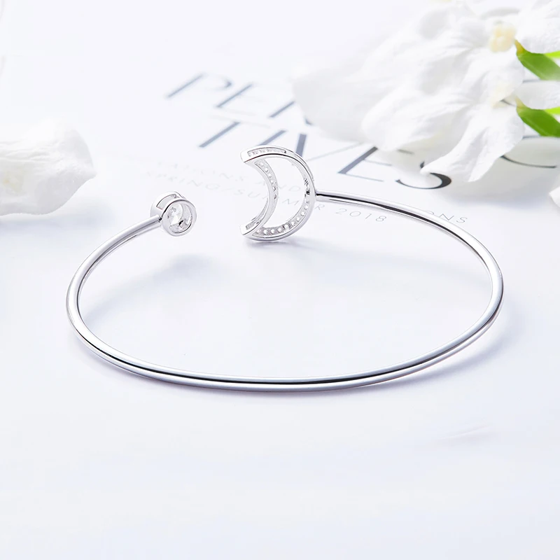 Женский браслет Cdyle тонкая манжета из стерлингового серебра 925 пробы украшенная