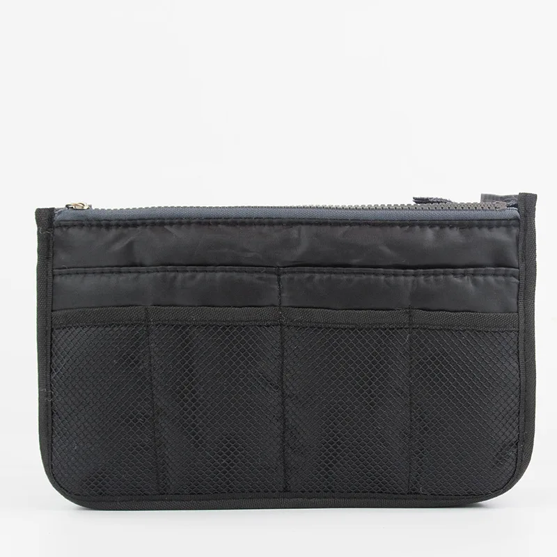 black Cosmetic Bag Органайзер, Женская нейлоновая сумка-Органайзер для путешествий, сумочка-органайзер, сумочка, Большой вкладыш, женская косметичка для макияжа, дешевая женская сумка-тоут - Цвет: black Cosmetic Bag