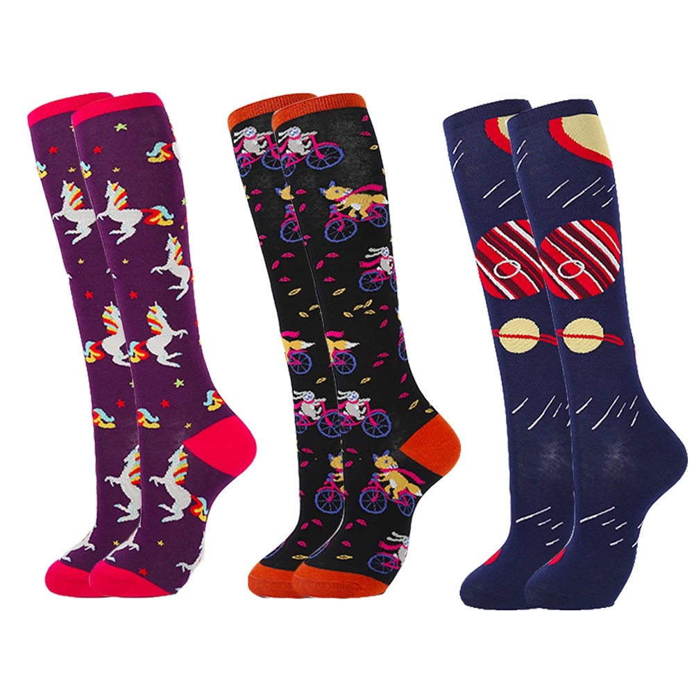 VPM 3 пар/лот хлопок Харадзюку чулки милый чистый Единорог кошка курица КИТ Пчела