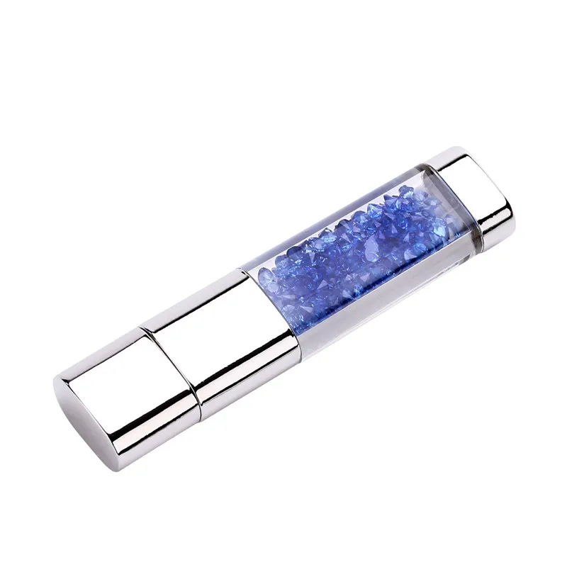 Dark blue Новинка, JASTER, губная помада, usb флеш-накопитель, 64 ГБ, флешка, память memoria cel, usb флешка, 32 ГБ, 16 ГБ, 8 ГБ, 4 Гб, стразы, подарок - Цвет: Dark blue