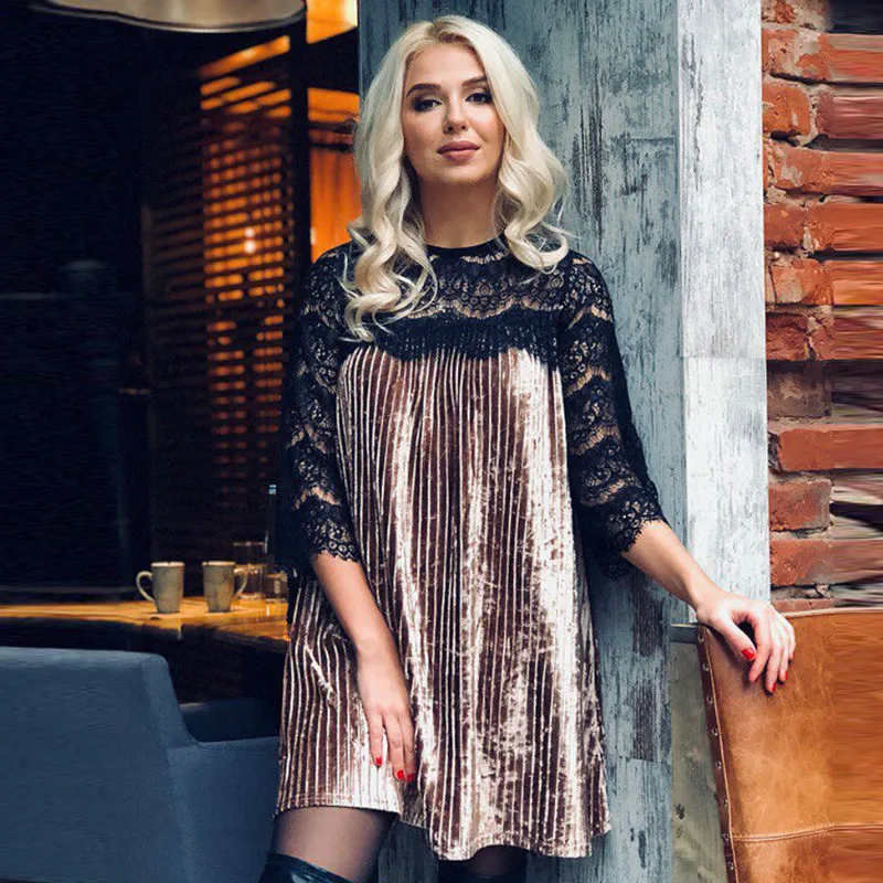 Voceelinda 2019 весна женское платье зимние элегантные Повседневное кружева