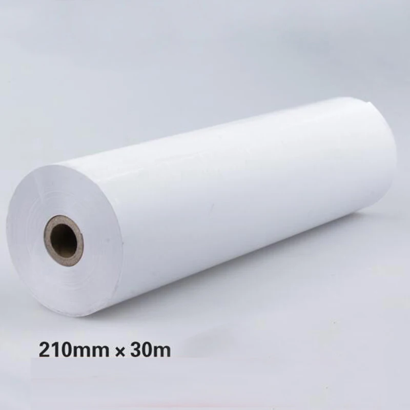 Высококачественная термобумага для факса 1 рулон 210X30 мм яркие белые гладкие