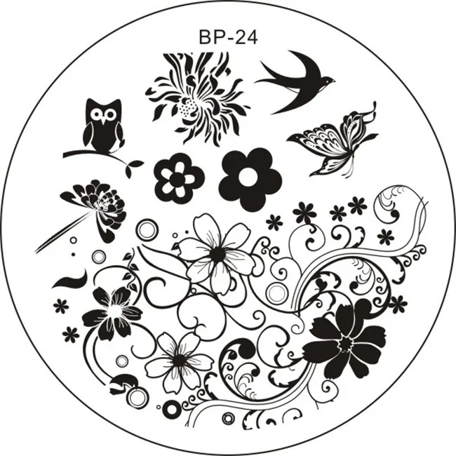 BP-24 BORN PRETTY квадратный дизайн ногтей штамп шаблон цветочный летний бикини путешествия самолет Лист Звезда Бабочка изображение ногтей штамповки пластины - Цвет: BP-24