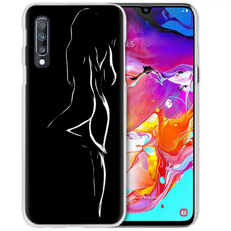 Чехол для samsung Galaxy A50 A70 A20e A40 A30 A20 A10 A8 A6 Plus A9 A7 жесткий прозрачный чехол для телефона