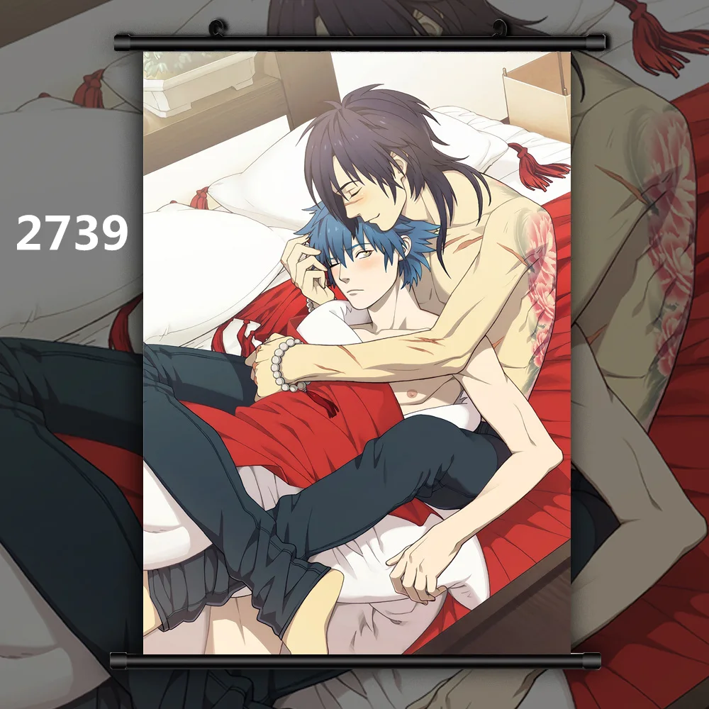 2739 Драматическое убийца BL Seragaki Aoba x Noiz Koujaku Аниме Манга настенный плакат свиток C - Цвет: 2739