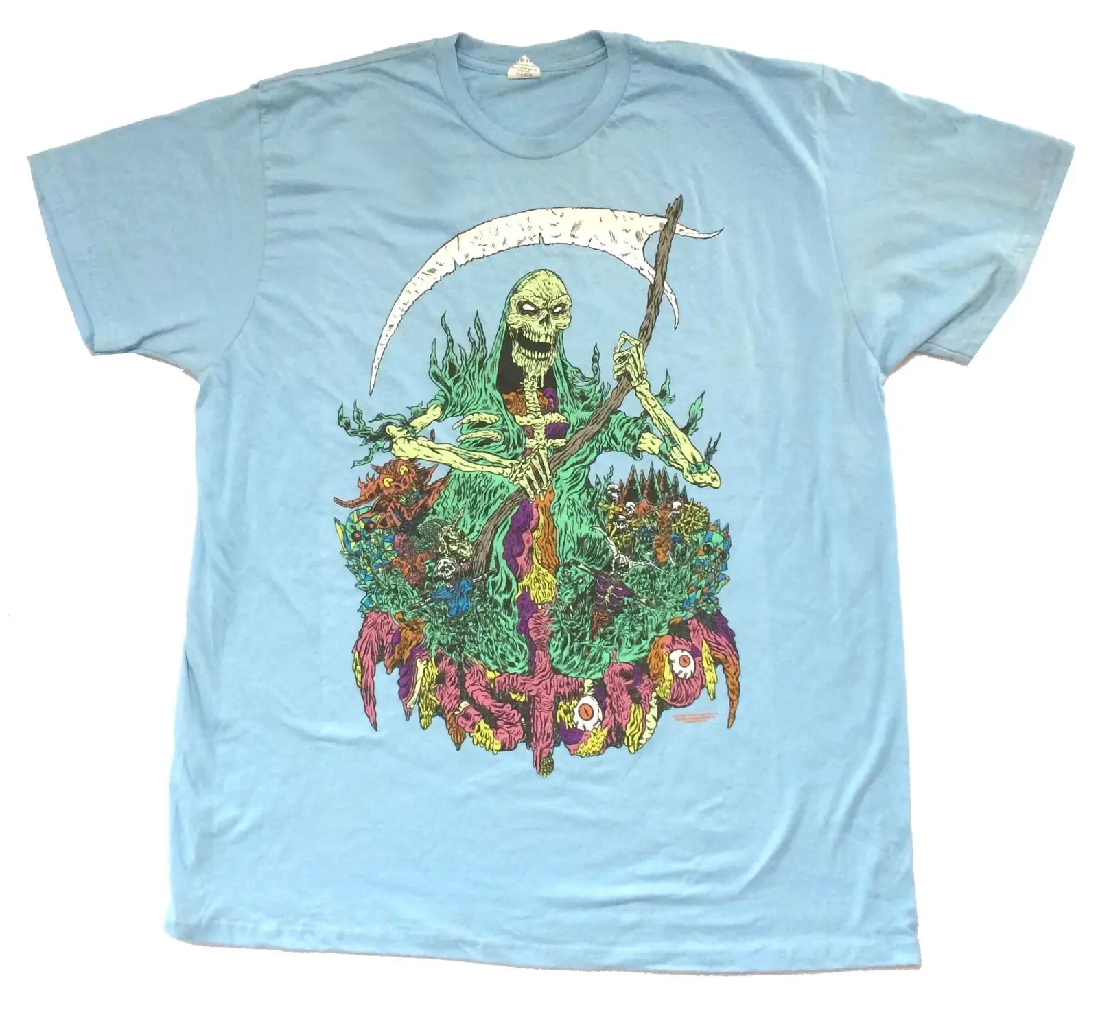 Mastodon Grim Reaper синяя футболка новая официальная группа Merch Мягкая Футболка с принтом