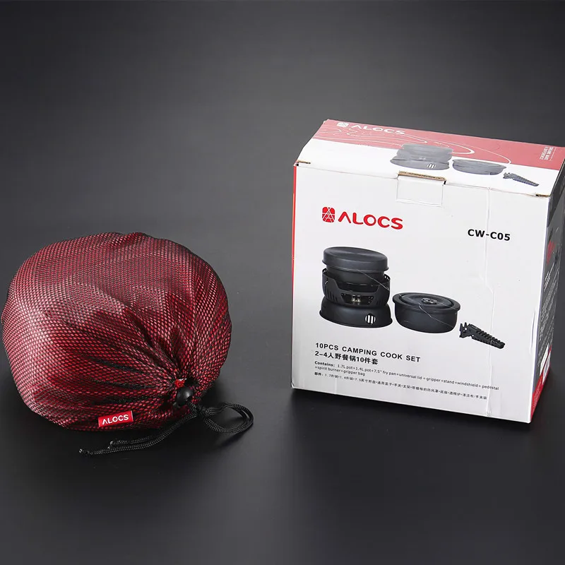 ALOCS CW C05 набор посуды из алюминиевого сплава для отдыха на природе 2 4 человека
