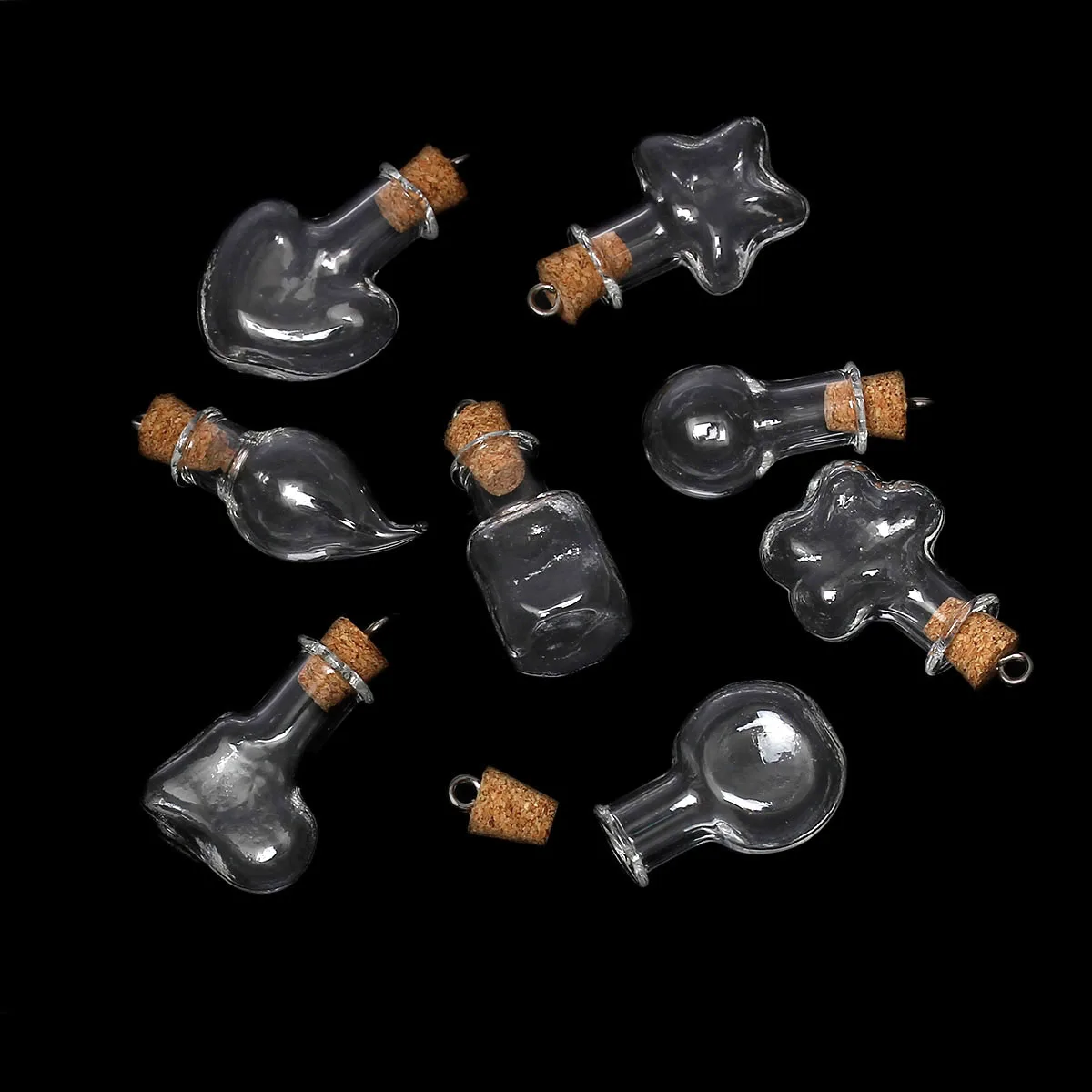 Стеклянные бутылки DoreenBeads контейнеры для хранения пробковые пробки флакон в