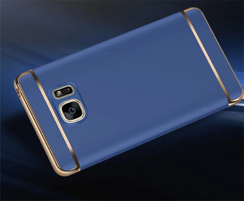 For Samsung Galaxy S7 Edge Case Luxury Hybrid 3 in 1 Plating Matte Scrub Plastic Hard Cover J series |