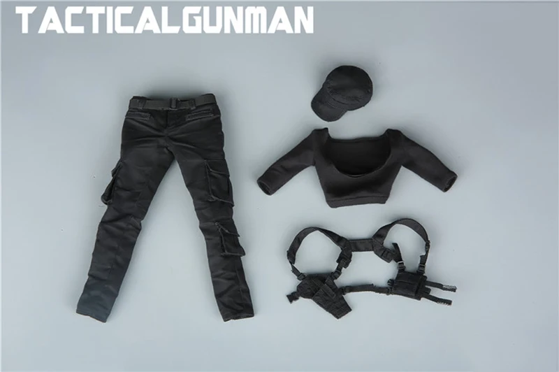 

1/6 Female Shooter Outsuit Set Black for 12inch Action