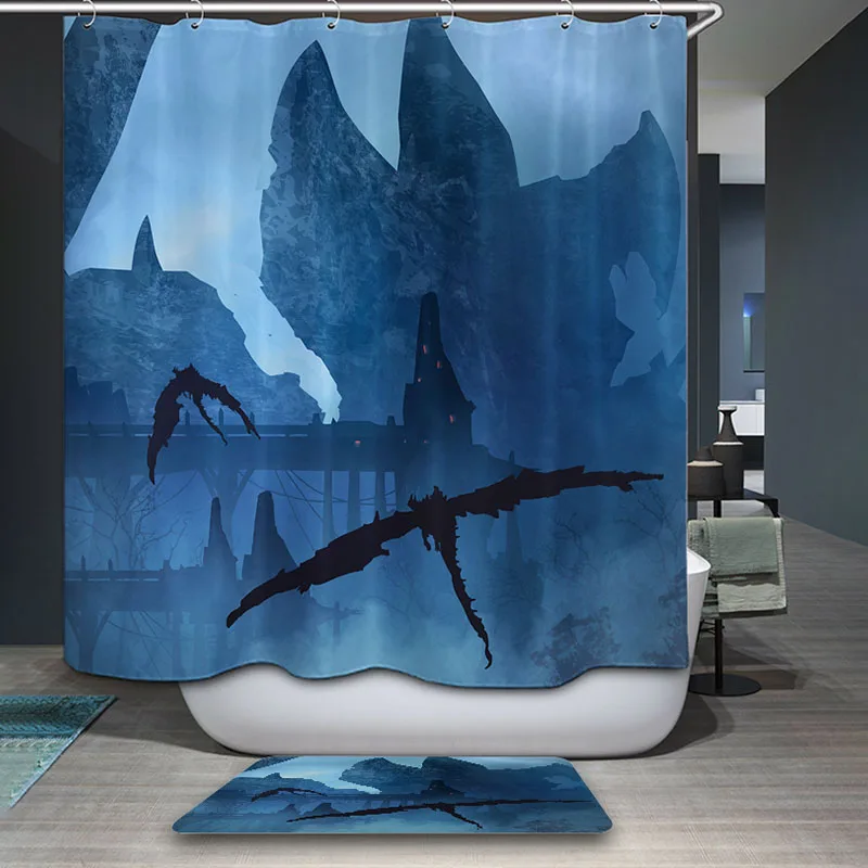 Monily полиэфирная водонепроницаемая морская Акварельная занавеска для душа 12