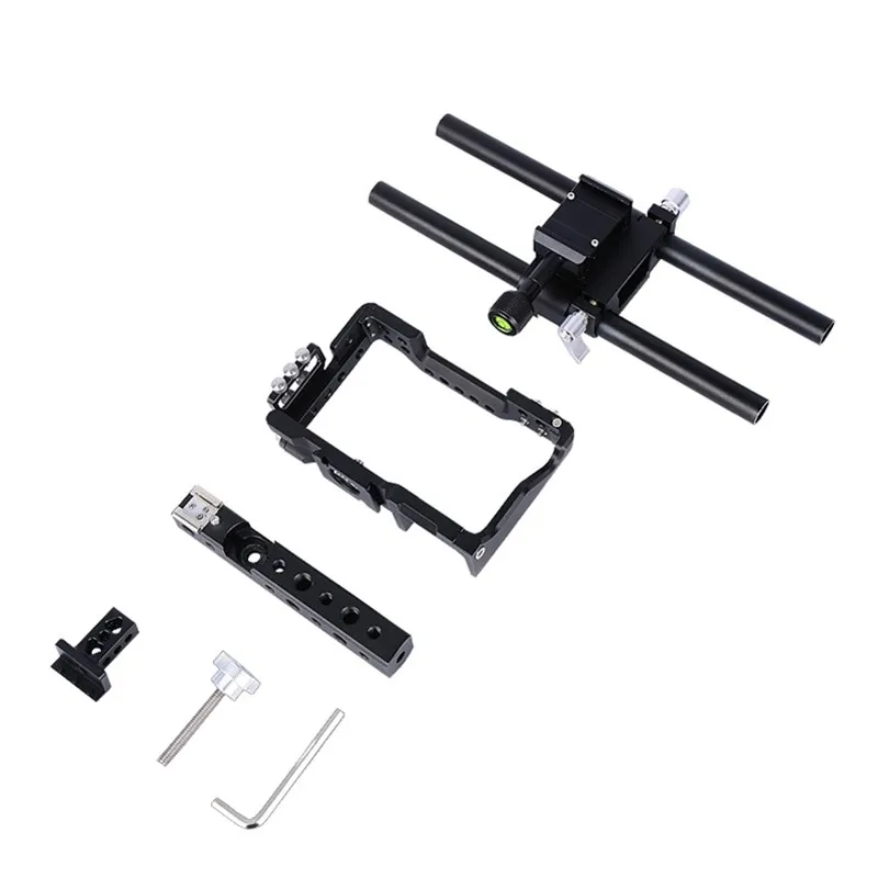 Handheld DSLR Camera Cage Stabilizer Video Steadicam with Top Handle Grip for Sony A6000/A6300/A6500|steadicam stabilizer|camera steadicamcamera cage
