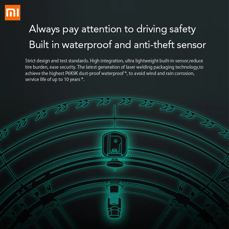 Xiaomi 70Mai TPMS датчик давления в шинах монитор Systerm Солнечная энергия солнечная энергия жк-дисплей Автомобильная охранная сигнализация давление в шинах
