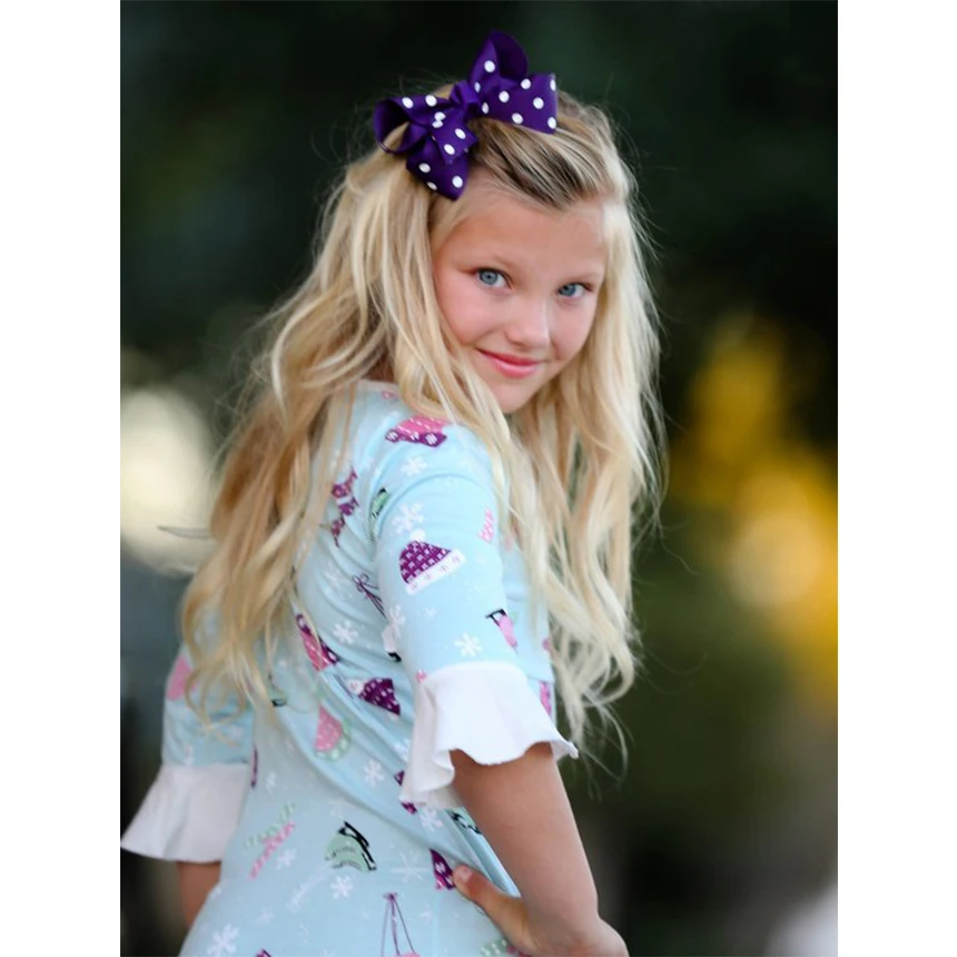 

6 pcs 4 inch Polka Dots Hair bows Baby Girls Hair Clips Barrettes Hair accessories Hairpin Headwear Hair Ribbon bows Hairgrips
