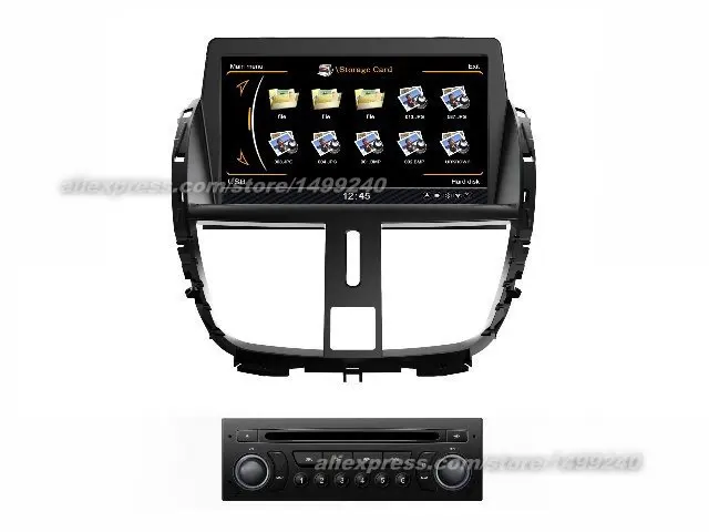 Для Peugeot 206 + 2010 ~ 2013 фотомагнитола Радио ТВ DVD iPod BT 3G WIFI HD экран мультимедийная