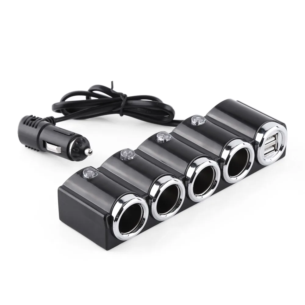 Автомобильный Стайлинг DC 12V/24V USB 4 Way розетка для автомобильного прикуривателя