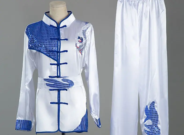 Униформа для детей и взрослых с вышивкой дракона кунг фу костюм чанцюань женская