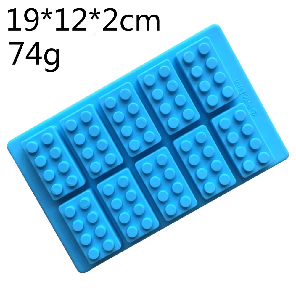 3 вида кубиков Lego прямоугольной формы DIY шоколадная силиконовая форма льда