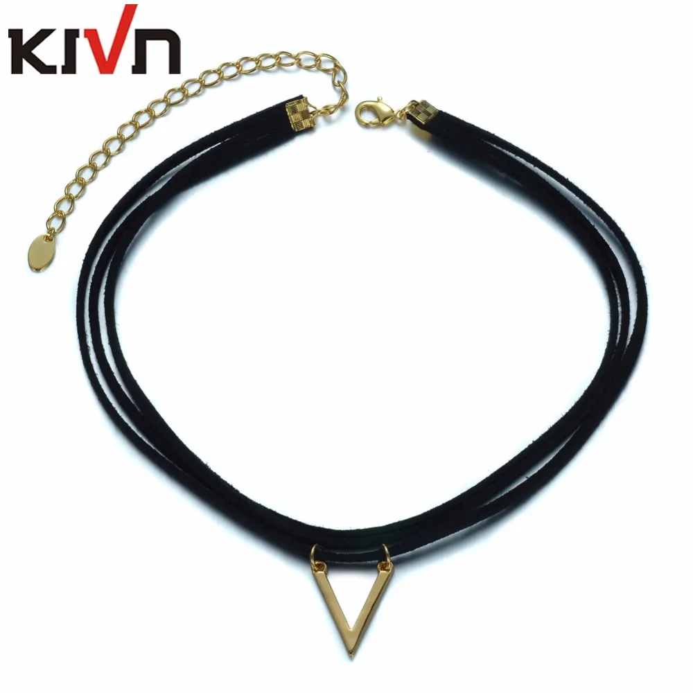 Модные ювелирные изделия KIVN черный Ретро готический панк чокер воротник