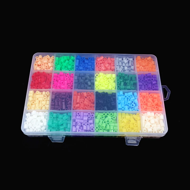 2400 шт. бусины Hama 5 мм Perler 24 цвета сделай сам Креативные 3d пазлы игрушки Танграм