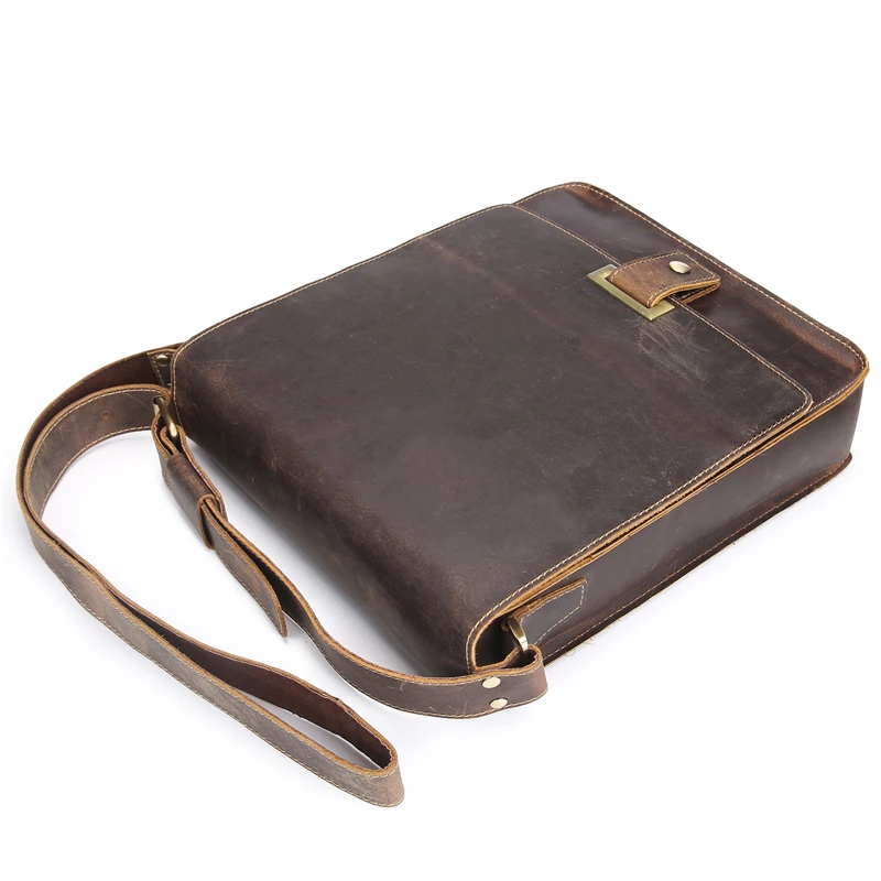 Сумка из натуральной яловой кожи мужская сумка через плечо ретро портфель с