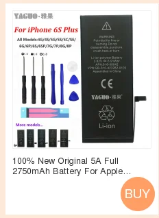 5А полный 1670 мАч аккумулятор для Apple iPhone SE 5SE iPhone 5 5S 5C реальная емкость 0 цикл с ремонтным набором инструментов