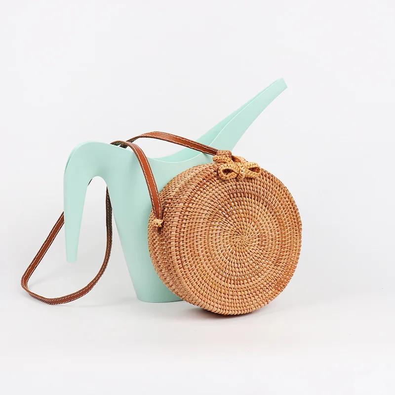 SAFEBET Round Rattan Bags Travel Organizer Handmade Straw Woven Storage Bag Summer Beach Handbag Shoulder For Women | Дом и сад